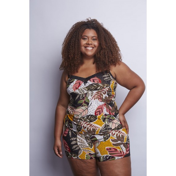 SHORT DOLL PLUS SIZE ESTAMPADO REF 382